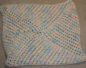 Rainbow Granny Square Baby Blanket