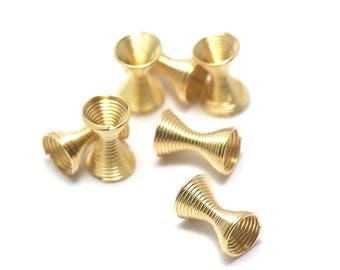 20 cones "circled" double side 10 x 7 mm, gold