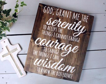 Serenity Prayer Wall Decor serenity prayer | etsy Serenity Prayer Wall Decor serenity prayer | etsy