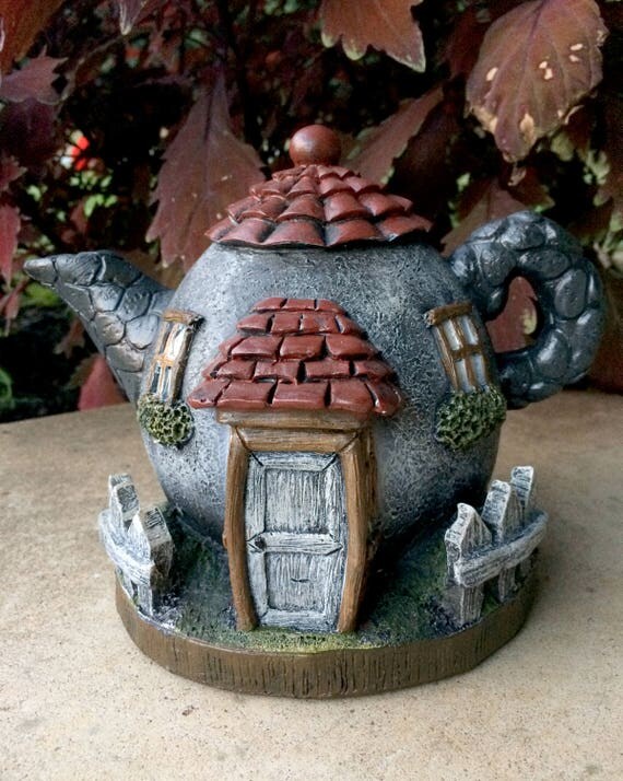 Tea pot fairy house fairy house fairy garden house