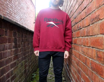 sweat reebok vintage homme rouge