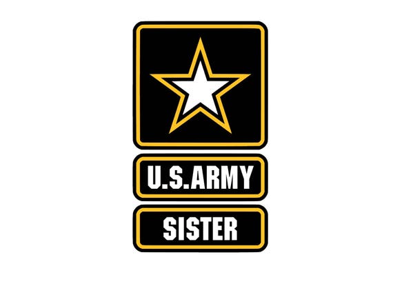 US Army Sister SVG and Studio 3 Cut File Decal Cut Files Logo