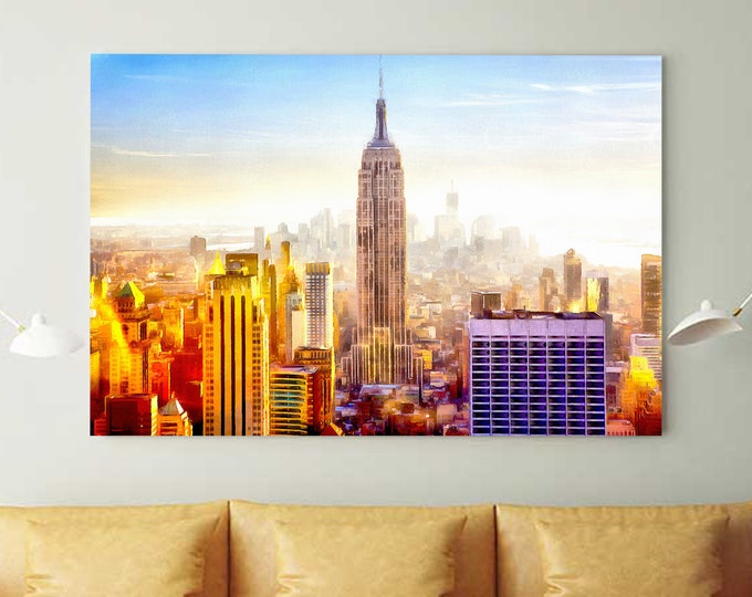 Empire State Building, New York, USA Poster, canvas, Interior decor, room design, print poster, USA picture, art picture, gift, poster