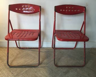 Chaises pliantes italiennes années 80