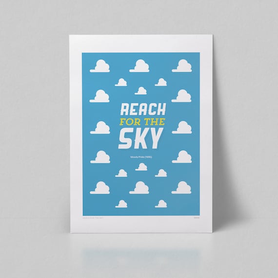 Reach for the Sky Print Woody Buzz Lightyear Toy Story