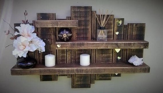 Rustic Wall Shelf Wood Pallet Floating Rustic Wall Shelf Wood Pallet Floating