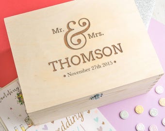 Wedding Keepsake Box Wedding Memory Box Personalized