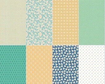 20EXTRA 30% OFF Calico Days Fat Eighth Panel Mint