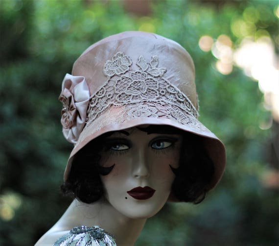 20s Hat, Elegant Hat, Vintage Style Hat, Wedding Hat,Bridal Hat, Lace Hat,Special Occasion Hat,Special Event Hat,Formal Hat,Fancy Hat