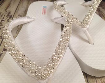 Bridal flip flops | Etsy