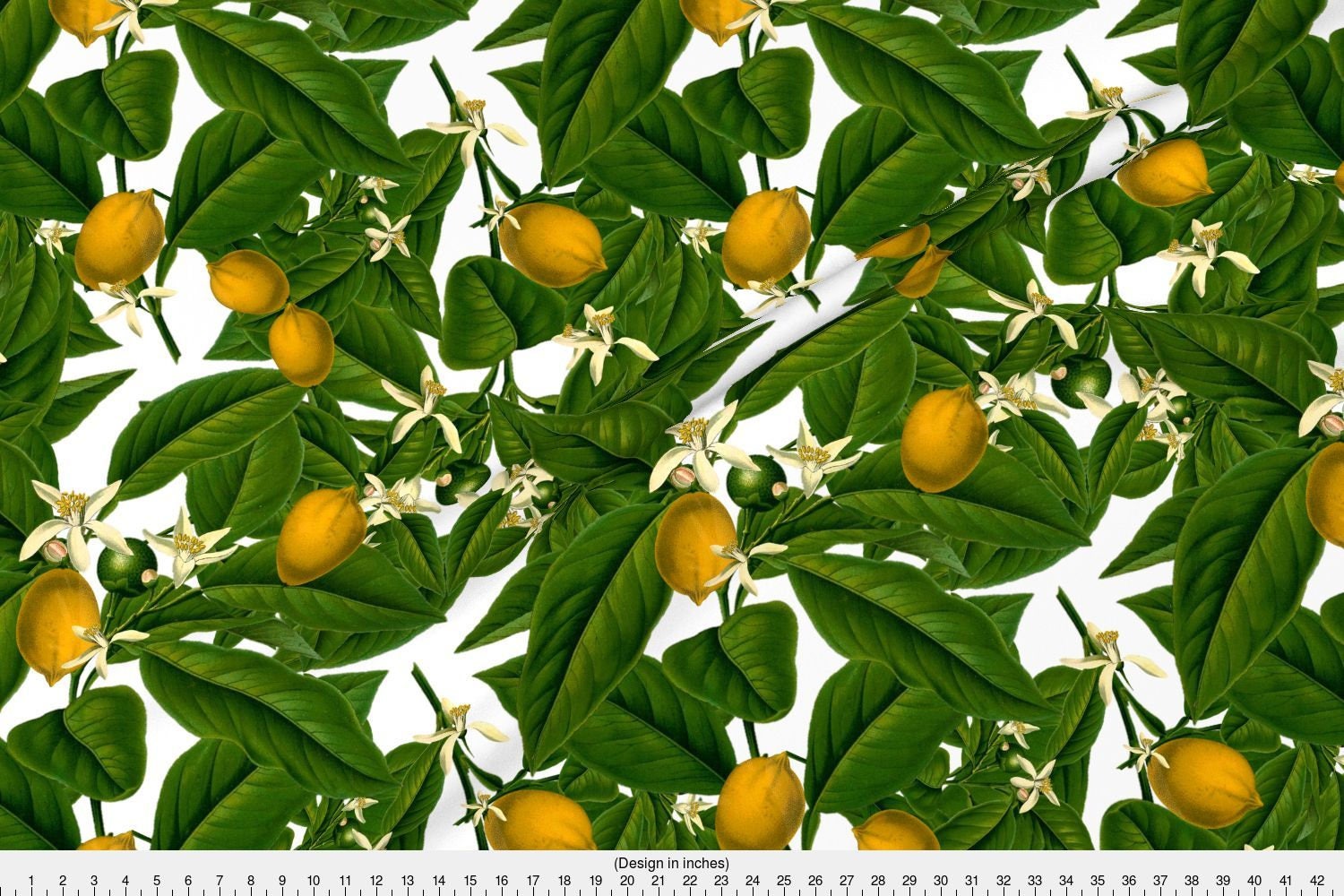 Lemon Fabric Lemon Botanical By Peacoquettedesigns Lemon Summer