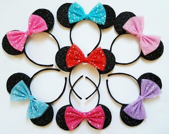 Design Your Own Disney Inspired Minnie Mouse Ears Minnie Mouse Headband Minnie Hair Bow Hen Night