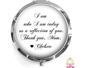 Mother of the Bride Compact Mirror, Mother of the Bride Gift, Personalized Mirror, Purse Mirror Style 738