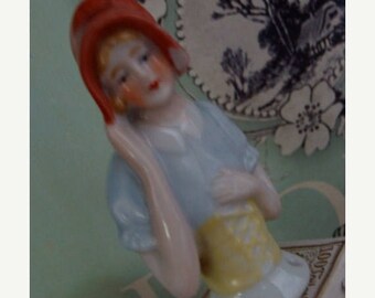 ONSALE Antique Porcelain German Pin Cushion half Doll Chipped