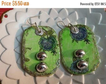 super sale handmade paper mache earrings