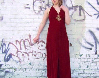 Moving Sale Red velvet evening gown