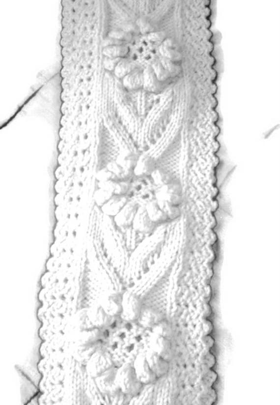 Flower Scarf PatternWoodland Knit Scarf PatternFloral