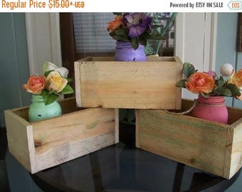 PICK ME SALE mason jar centerpieces holder Garden planter box outdoor Wood reception decorations flower reclaimed country wedding decoration