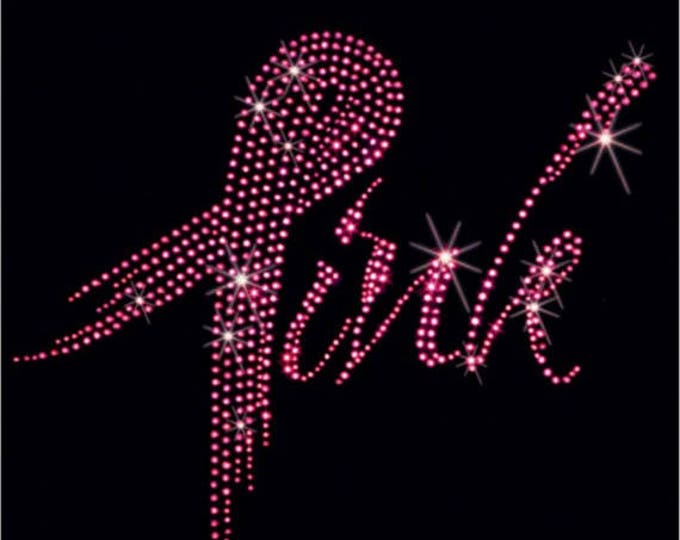 Breast Cancer Awareness Rhinestone T-Shirt Sizes XS-4XL - Pink