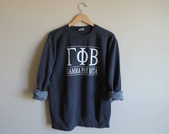 New Gamma Phi Beta Comfort Colors Stripe Crewneck Sweatshirt // Size Small-3XL