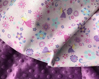 Baby Girl Blanket, Fairy Blanket, Glitter Blanket, Toddler Girl Blanket, Baby Girl Minky Blanket, Personalized Baby Blanket