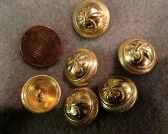 5 Gold Color Ferragamo Buttons with Shoe, Heel Motif