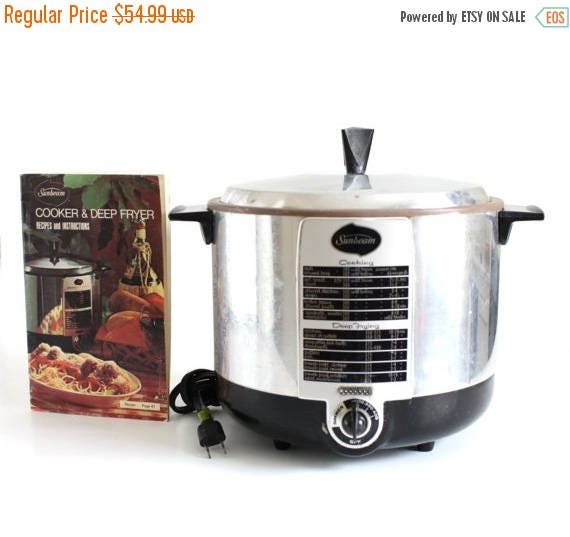 SALE Vintage Sunbeam Deep Fryer Cooker TCF6 Small Appliance