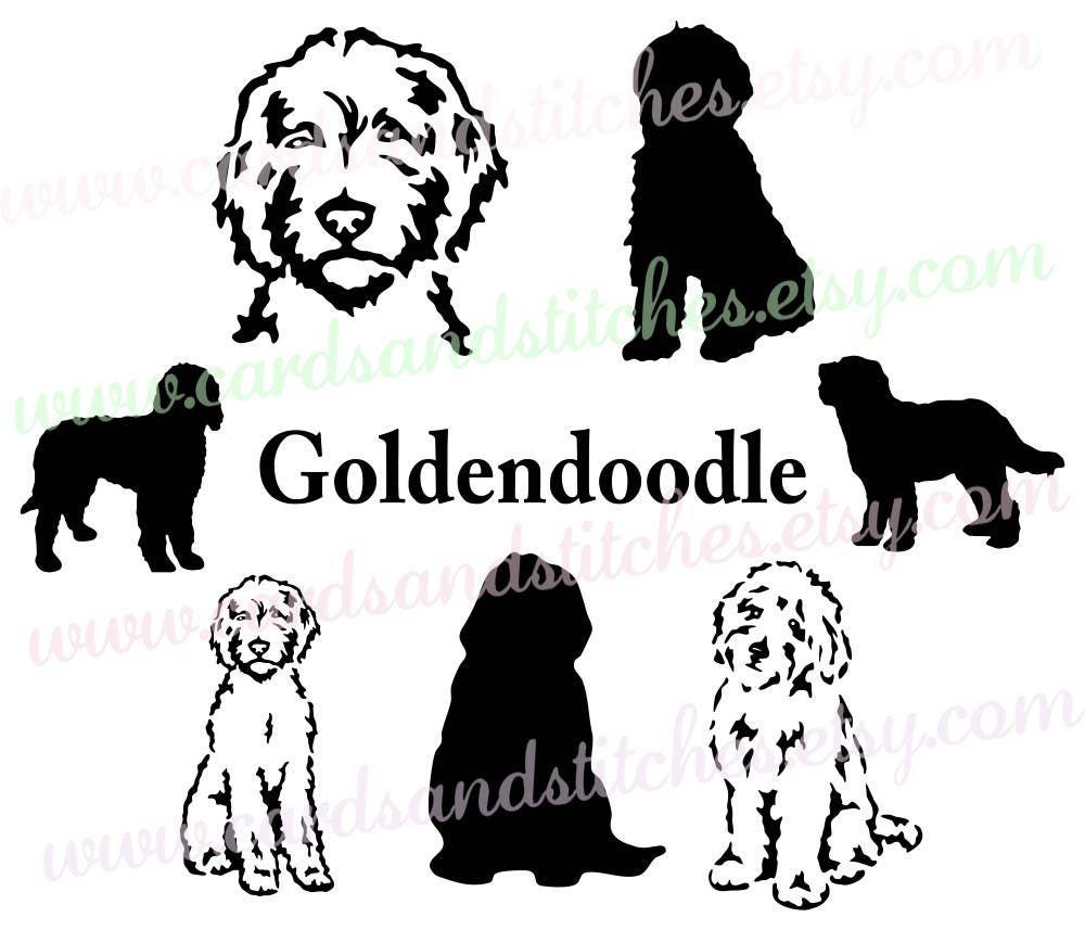 Goldendoodle SVG Dog Silhouettes Dogs SVG Digital