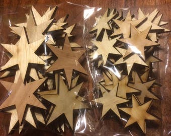 6 point Chicago Stars-laser cut- made in Chicago