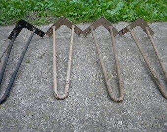 set of 4 vintage mid century 1950s HAIRPIN IRON LEGS #2