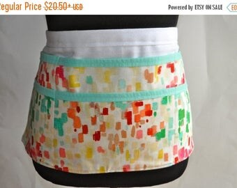 ON SALE Watercolor apron, Teacher apron, Watercolor utility apron, Women's vendor apron, Watercolor print apron, art teacher apron