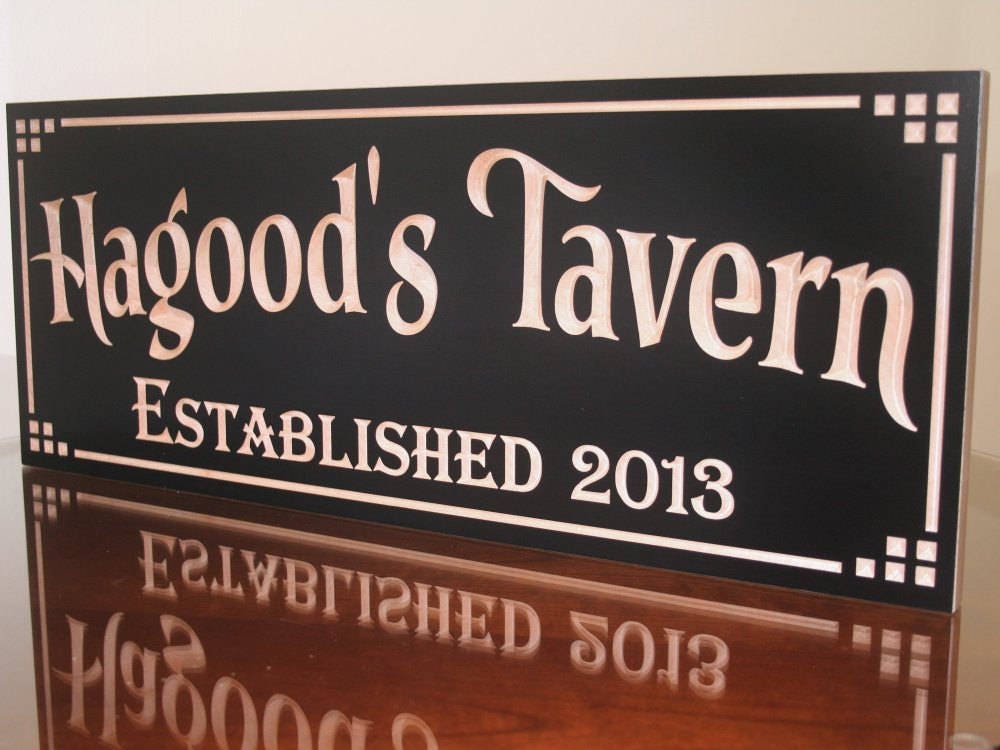 Custom Bar Sign Pub Sign Carved Wood Sign Irish Pub Sign