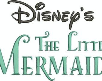 Disney's The Little Mermaid Machine Embroidery Font