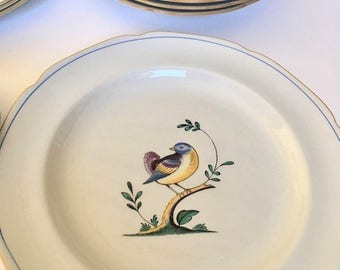 Free Shipping Spode Queen's Bird Stoneware Dinnerware, rare 12 piece Englishware Set, oven to table kitchenware for 4