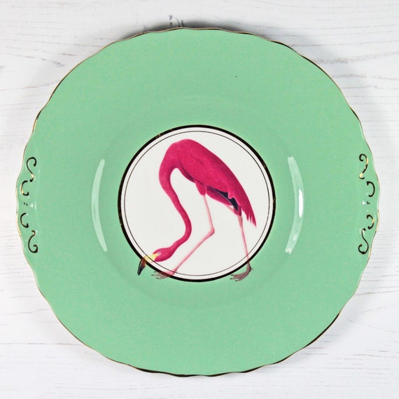 Fancy Flamingo Cake Plate