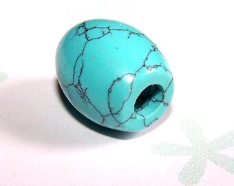 OVAL TURQUOISE 17 mm gemstone BEAD