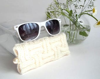 White Glasses Case. Eyeglasses Case. Eyeglasses Holder. Sunglasses Case. Reading Glasses Case. Spectacles Case.
