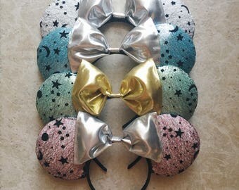 Night Sky Space Minnie Mouse Ears