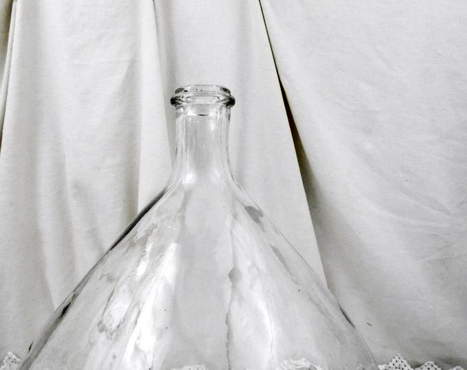 Large Vintage French Clear Glass Demijohn / Carboy 15 L / 4 Gallons, French Country Farmhouse Decor, Huge Round Bottle from France Large Vintage French Clear Glass Demijohn / Carboy 15 L / 4 Gallons, French Country Farmhouse Decor, Huge Round Bottle from France