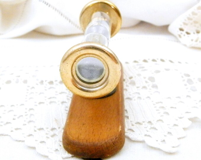 Vintage Mid Century Wall Hanging Swivel Glass and Wooden Egg Timer with Pale Blue Sand from France, Retro Kitchenware, 1960s Home Decor Vintage Mid Century Wall Hanging Swivel Glass and Wooden Egg Timer with Pale Blue Sand from France, Retro Kitchenware, 1960s Home Decor