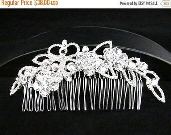 SALE SALE Rhinestone Bridal Hair Comb, Bridal Rhinestone Hair Accessory, Kite Shaped Evening Hair Comb