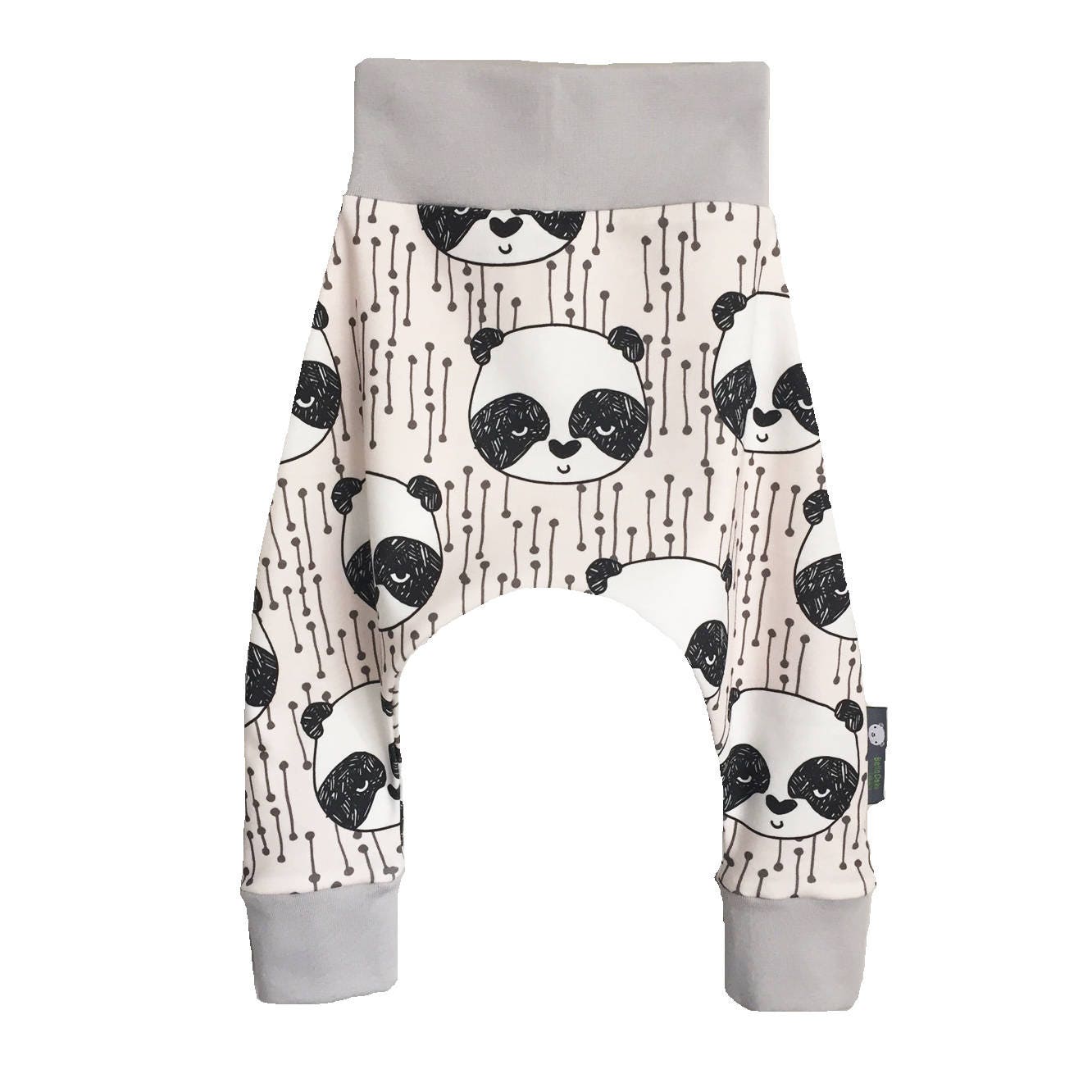 harem pants PANDA BEARS organic harems baby harems gender