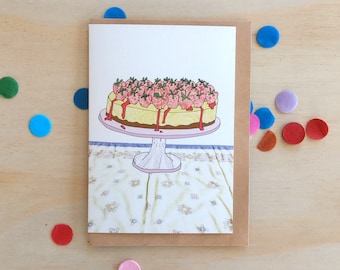 Greeting Card - Strawberry Cheesecake
