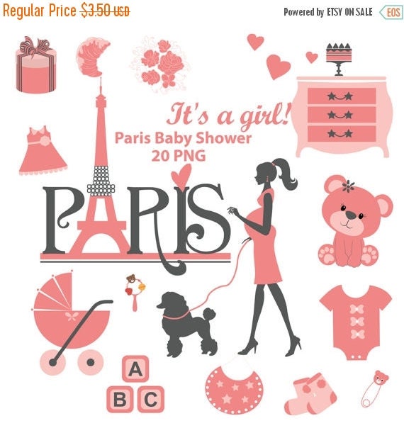 paris baby shower clipart - photo #27
