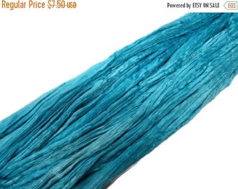 SALE 1 oz Mulberry Silk roving, hand dyed , color Water