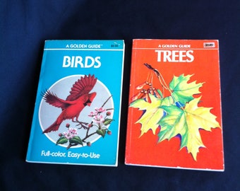 Two Golden Guide Books - One On Birds And The Other One On Trees