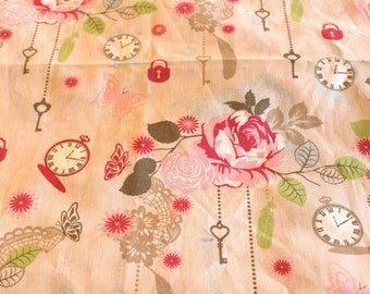 Fabric coupon 50 x 70 cm vintage theme
