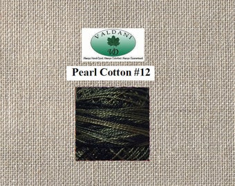 Valdani Pearl 12 - O540 Black Olives - 100 Meter Ball