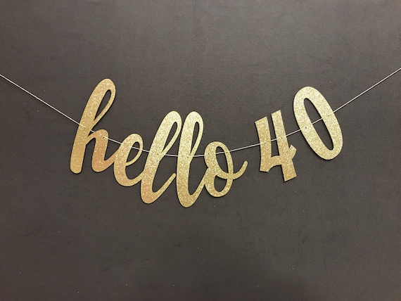 Happy 40th birthday banner 40th birthday party decorations