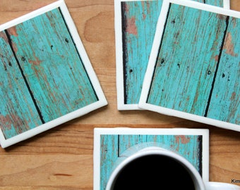 Turquoise Coasters - Coasters - Drink Coasters - Tile Coasters - Ceramic Coasters - Coaster Set - Housewarming Gift - Table Coasters